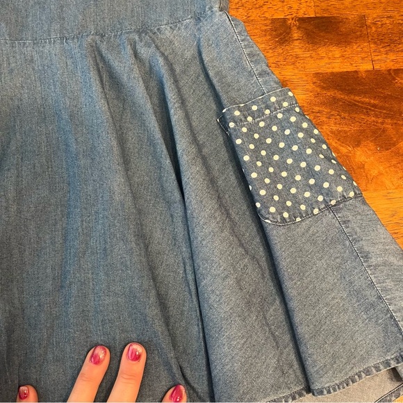 Mini Boden denim chambray twirl dress size 4-5 - Picture 2 of 5